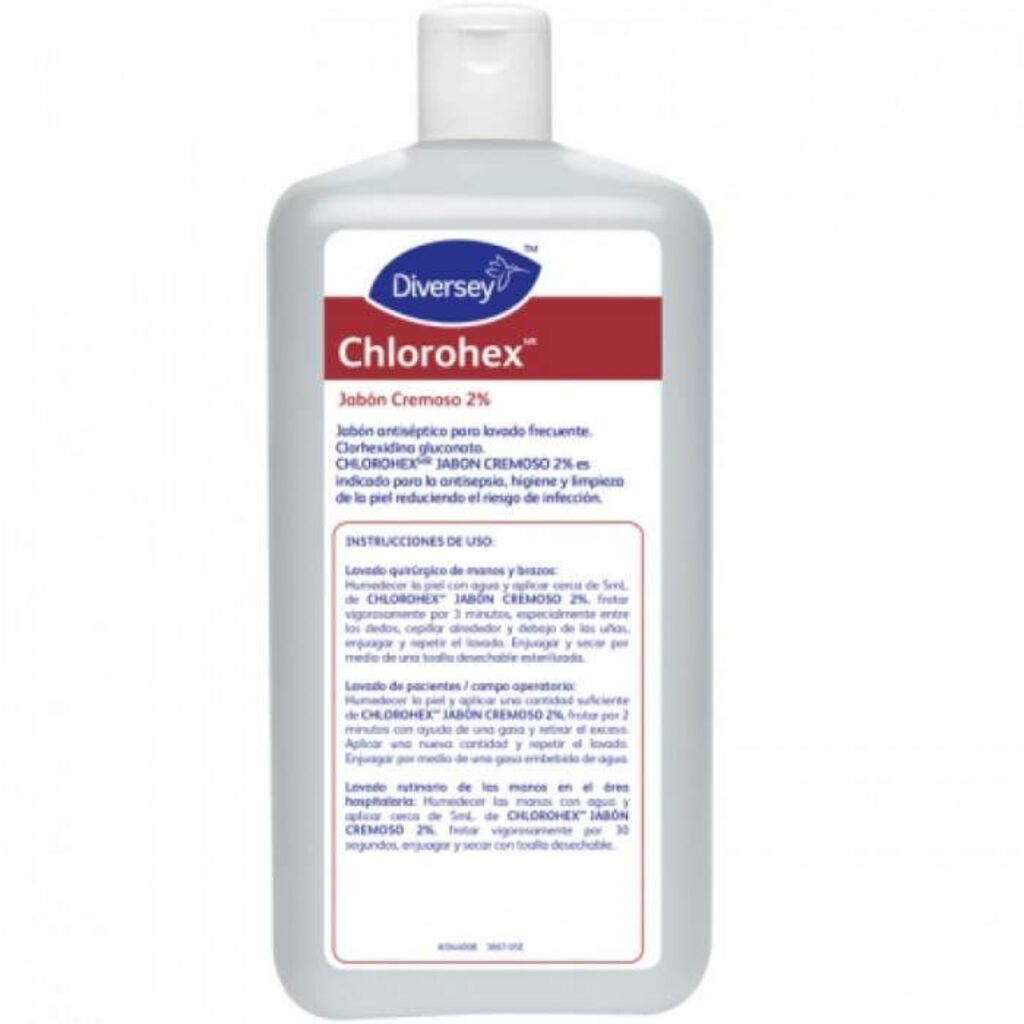 CHLOROHEX JABÓN ANTISEPTICO 12x1000ml - JABÓN ANTISÉPTICO, GLUCONATO DE CLORHEXIDINA 2%
